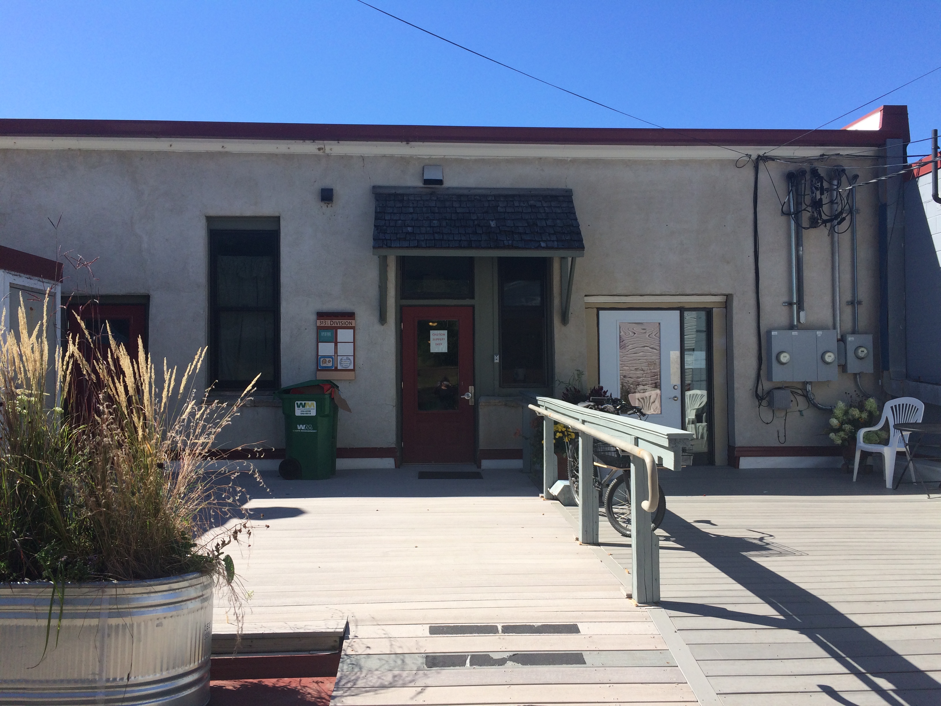 Picture of alley entry door.